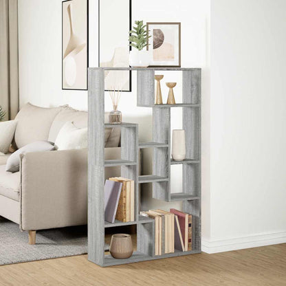 vidaXL Bookcase Grey Sonoma 72x20x120,5 cm Engineered Wood