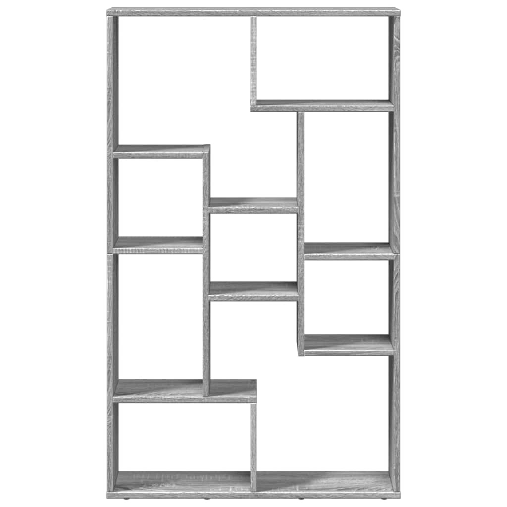 vidaXL Bookcase Grey Sonoma 72x20x120,5 cm Engineered Wood