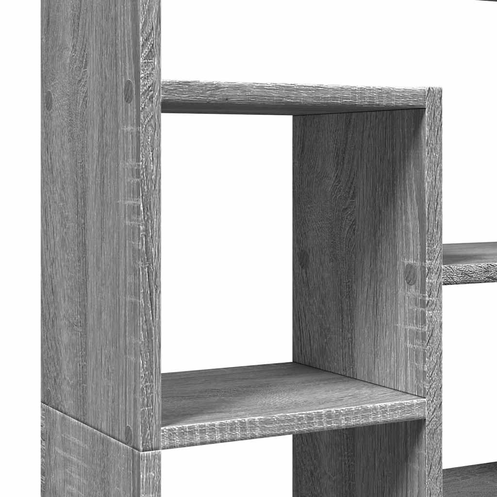 vidaXL Bookcase Grey Sonoma 72x20x120,5 cm Engineered Wood
