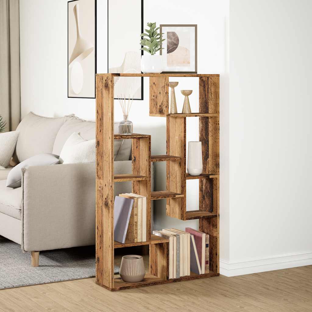 vidaXL Bookcase Old Wood 72x20x120,5 cm Engineered Wood