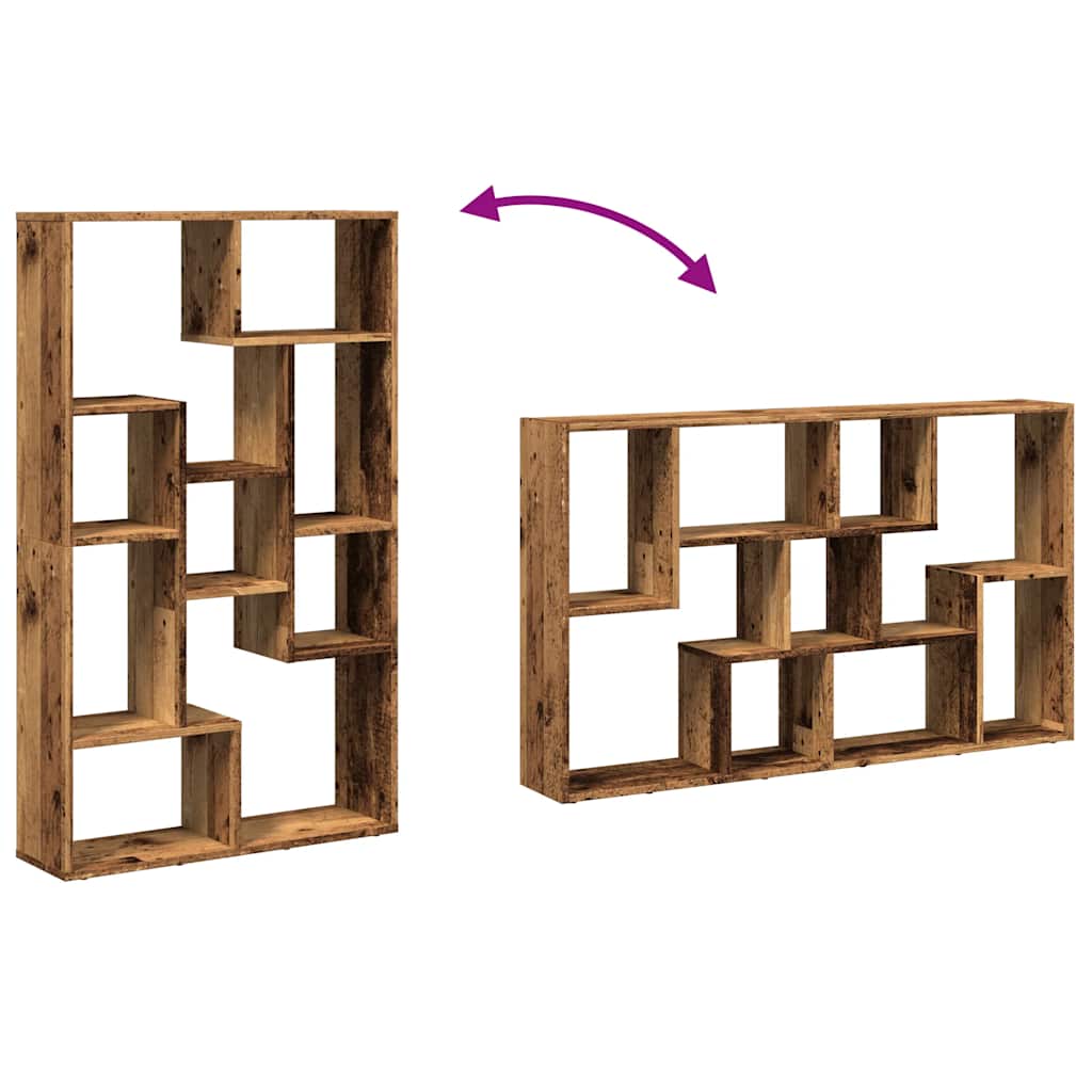 vidaXL Bookcase Old Wood 72x20x120,5 cm Engineered Wood
