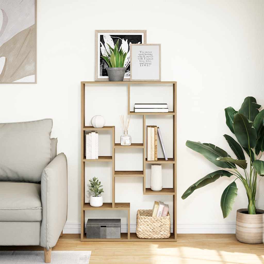 vidaXL Bookcase Artisian Oak 72x20x120,5 cm Engineered Wood