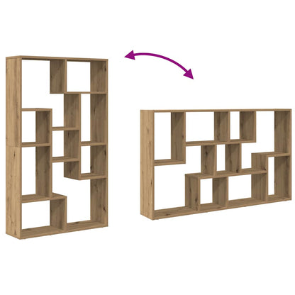 vidaXL Bookcase Artisian Oak 72x20x120,5 cm Engineered Wood