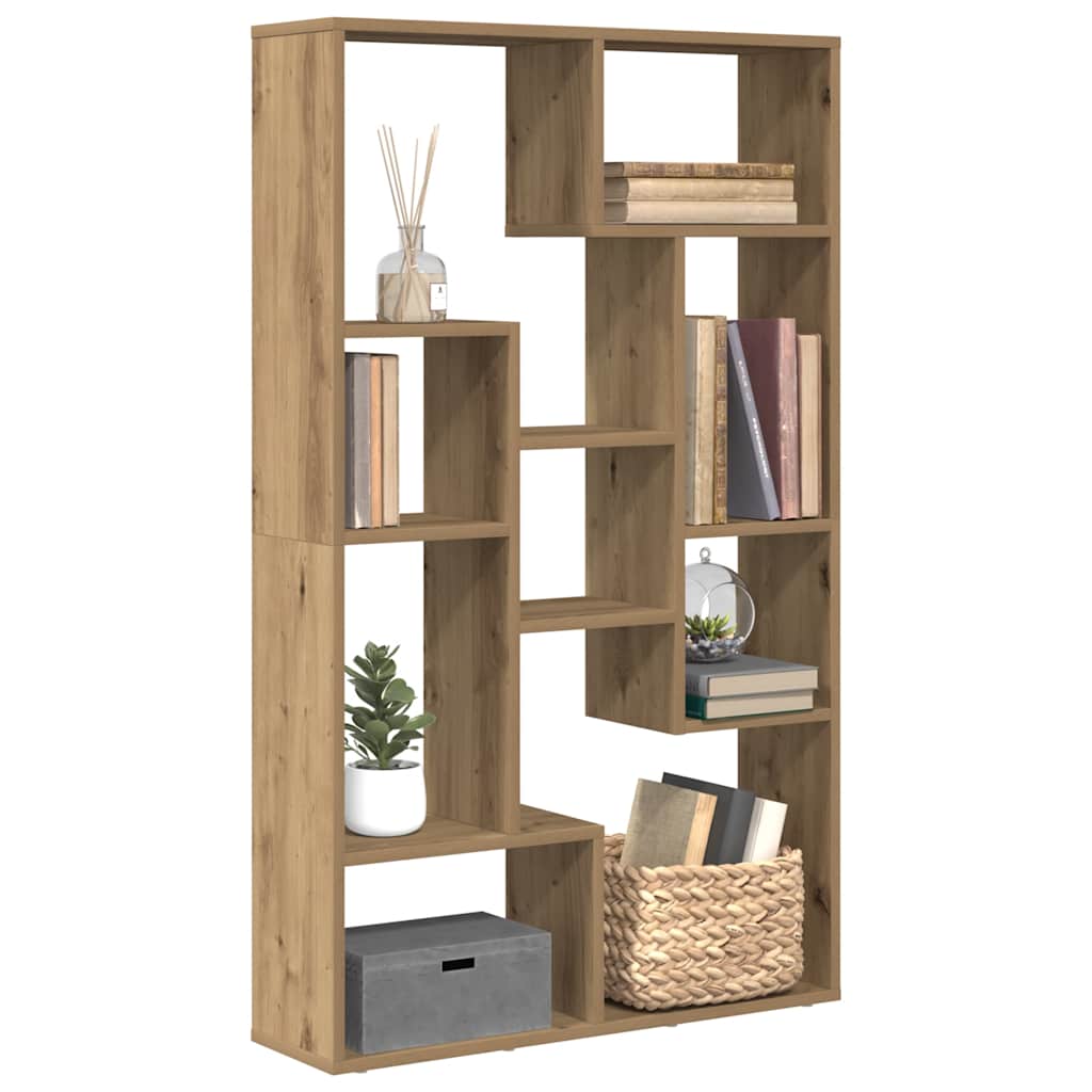 vidaXL Bookcase Artisian Oak 72x20x120,5 cm Engineered Wood