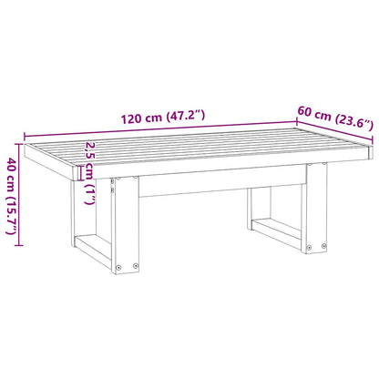 vidaXL Coffee Table NOAIN U-Shaped Legs 120x60x40 cm Solid Wood Pine