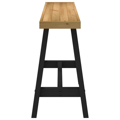 vidaXL Console Table NOAIN A-Shaped Legs 120x30x75 cm Solid Wood Pine