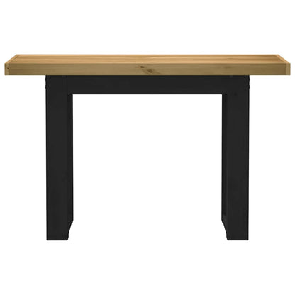 vidaXL Console Table NOAIN U-Shaped Legs 120x30x75 cm Solid Wood Pine