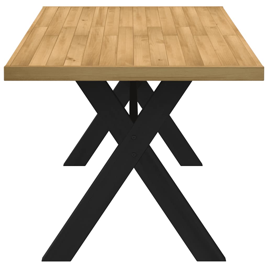 vidaXL Dining Table NOAIN X-Shaped Legs 160x90x75 cm Solid Wood Pine