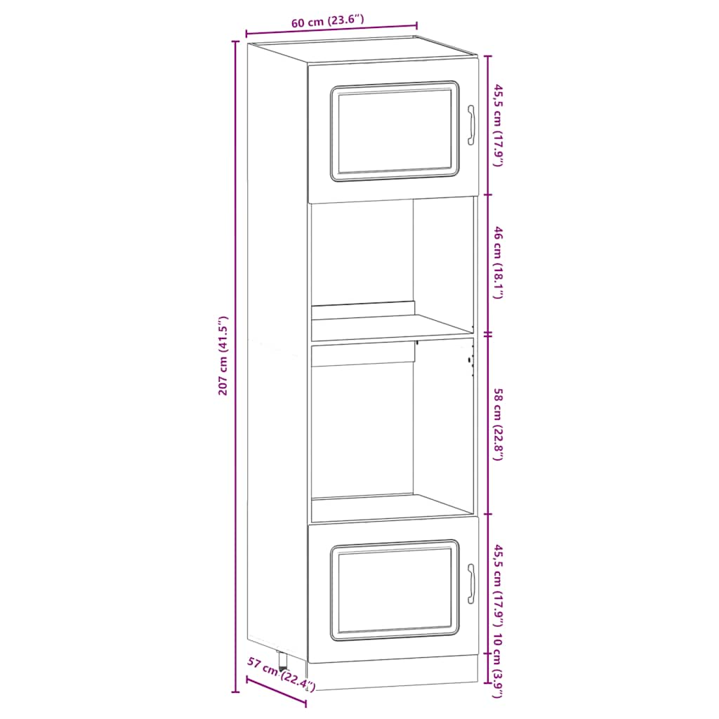 vidaXL 7 Piece Kitchen Cabinet Set Kalmar Black Engineered Wood