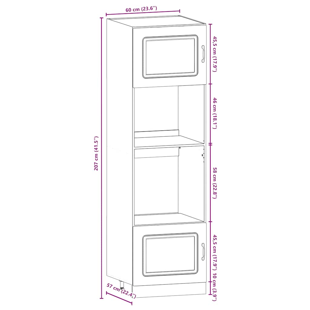 vidaXL 7 Piece Kitchen Cabinet Set Kalmar Brown Oak Engineered Wood