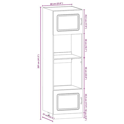 vidaXL 7 Piece Kitchen Cabinet Set Kalmar Brown Oak Engineered Wood
