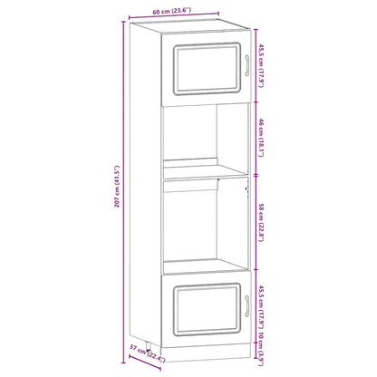 vidaXL 7 Piece Kitchen Cabinet Set Kalmar Old Wood Engineered Wood