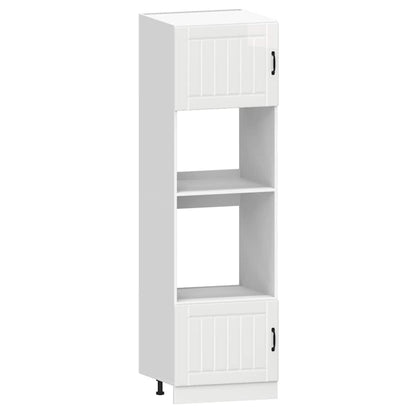 vidaXL 7 Piece Kitchen Cabinet Set Lucca High Gloss White Engineered Wood