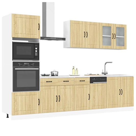 vidaXL 7 Piece Kitchen Cabinet Set Lucca Sonoma Oak Engineered Wood