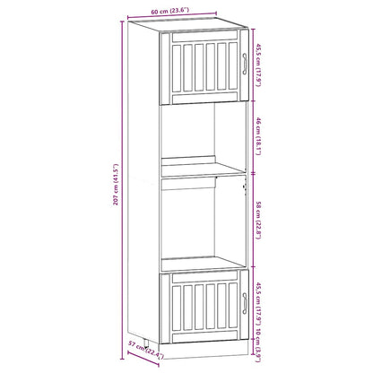 vidaXL 7 Piece Kitchen Cabinet Set Lucca Smoked Oak Engineered Wood