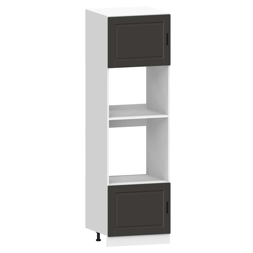 vidaXL 7 Piece Kitchen Cabinet Set Porto Black Engineered Wood