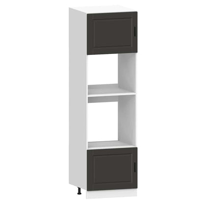 vidaXL 7 Piece Kitchen Cabinet Set Porto Black Engineered Wood