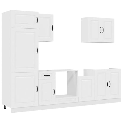 vidaXL 7 Piece Kitchen Cabinet Set "Kalmar" White Engineered Wood
