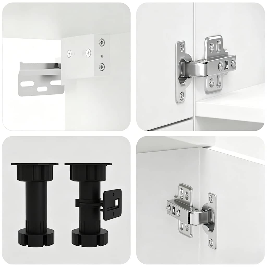 vidaXL 7 Piece Kitchen Cabinet Set "Kalmar" High Gloss White