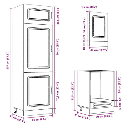vidaXL 7 Piece Kitchen Cabinet Set Kalmar High Gloss White Engineered Wood