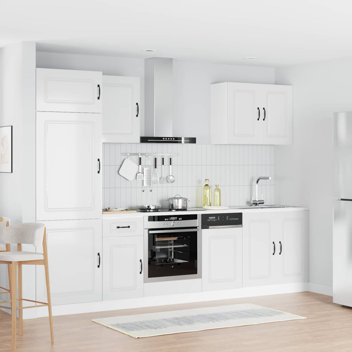 vidaXL 7 Piece Kitchen Cabinet Set "Kalmar" High Gloss White