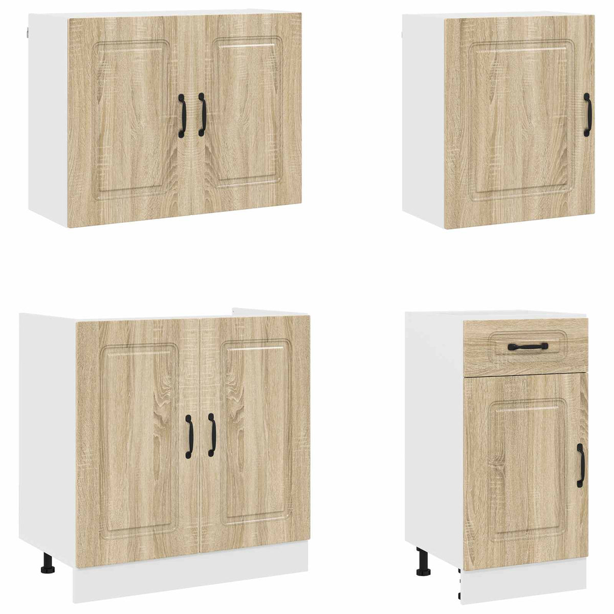 vidaXL 7 Piece Kitchen Cabinet Set "Kalmar" Sonoma Oak Engineered Wood