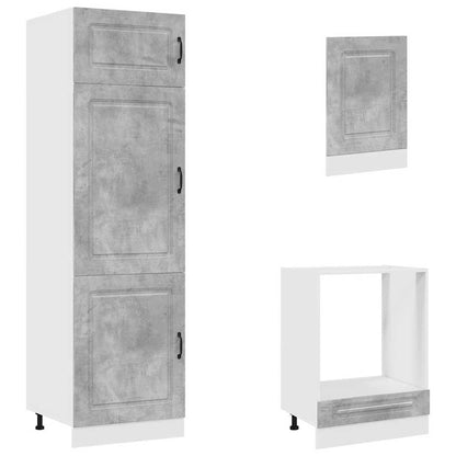 vidaXL 7 Piece Kitchen Cabinet Set "Kalmar" Concrete Grey