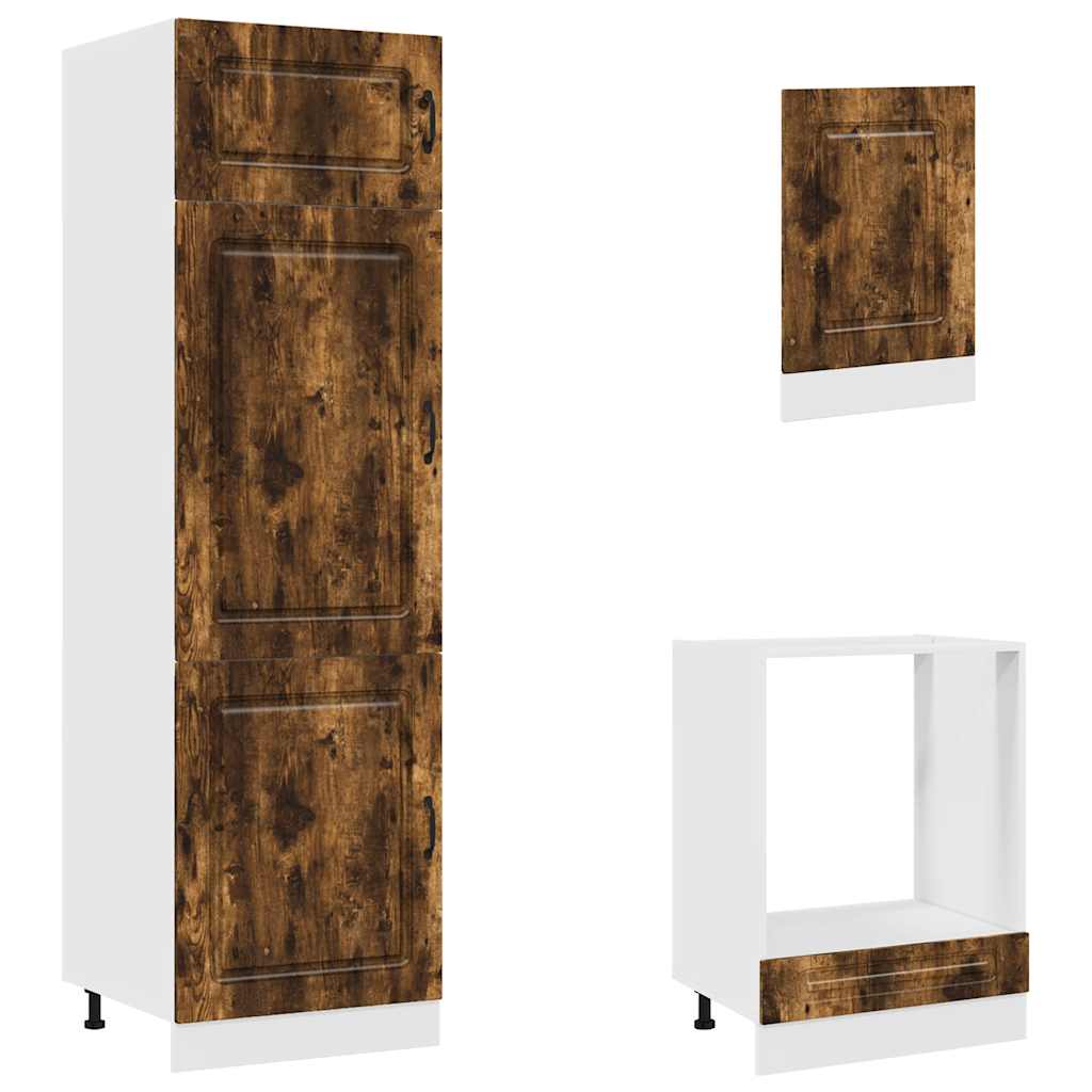 vidaXL 7 Piece Kitchen Cabinet Set "Kalmar" Smoked Oak Engineered Wood