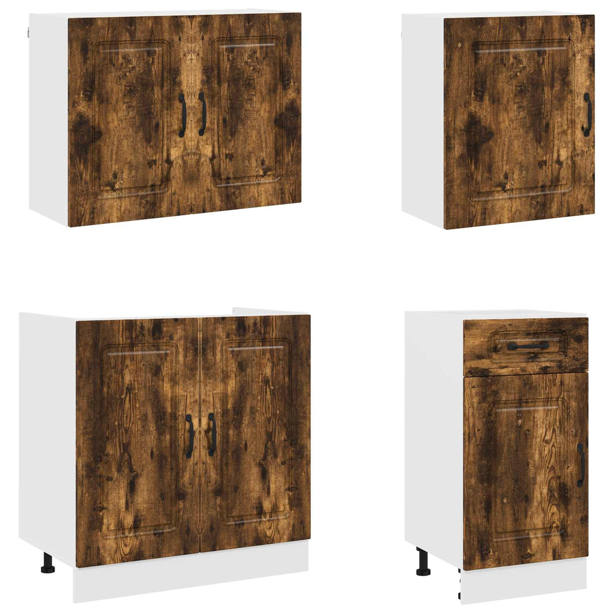 vidaXL 7 Piece Kitchen Cabinet Set "Kalmar" Smoked Oak Engineered Wood