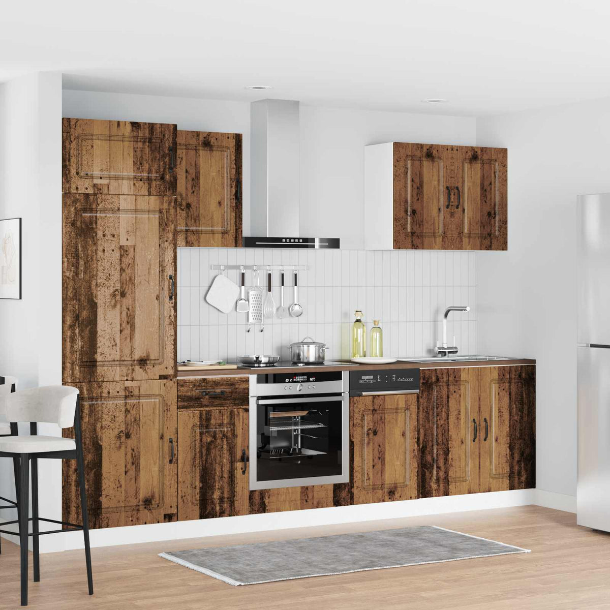 vidaXL 7 Piece Kitchen Cabinet Set "Kalmar" Old Wood Engineered Wood