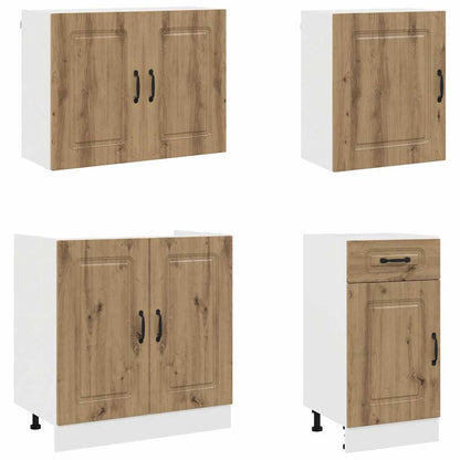 vidaXL 7 Piece Kitchen Cabinet Set "Kalmar" Artisan Oak Engineered Wood