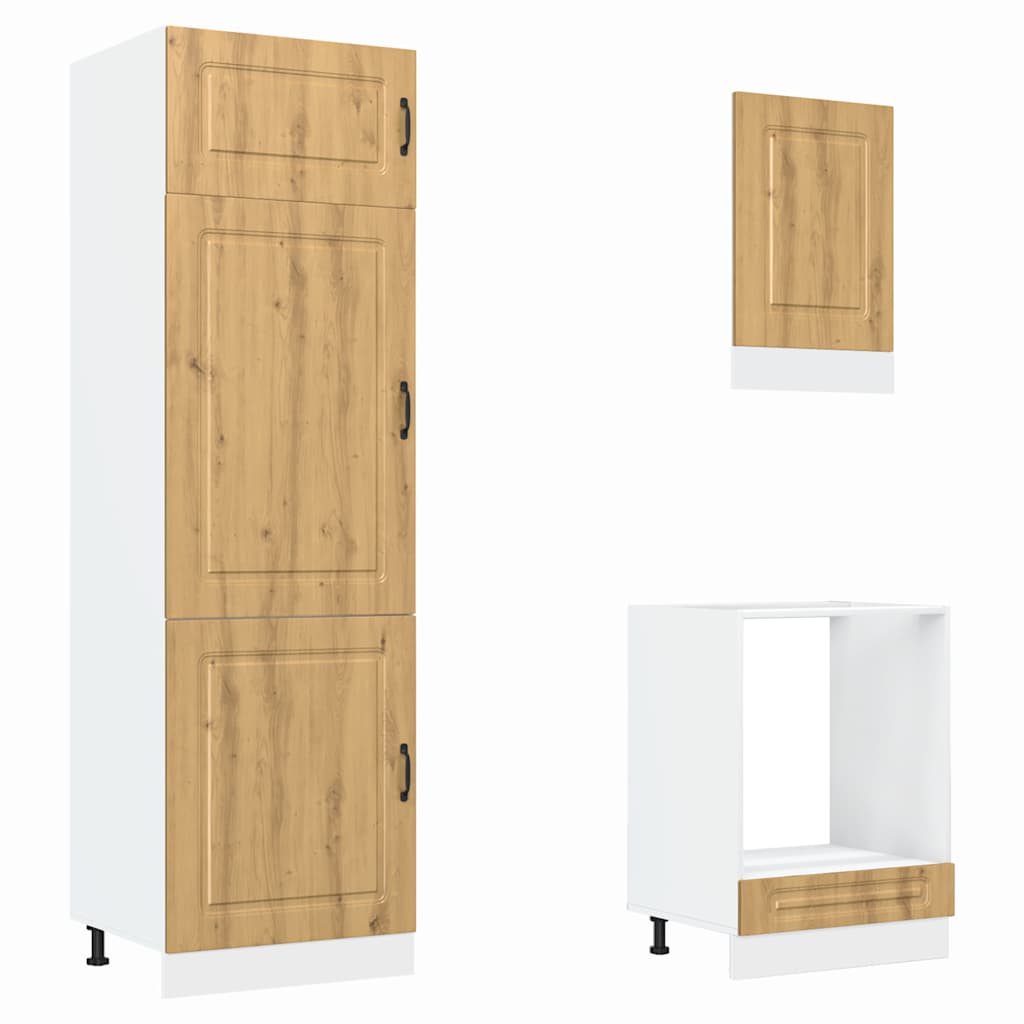 vidaXL 7 Piece Kitchen Cabinet Set Kalmar Artisan Oak Engineered Wood