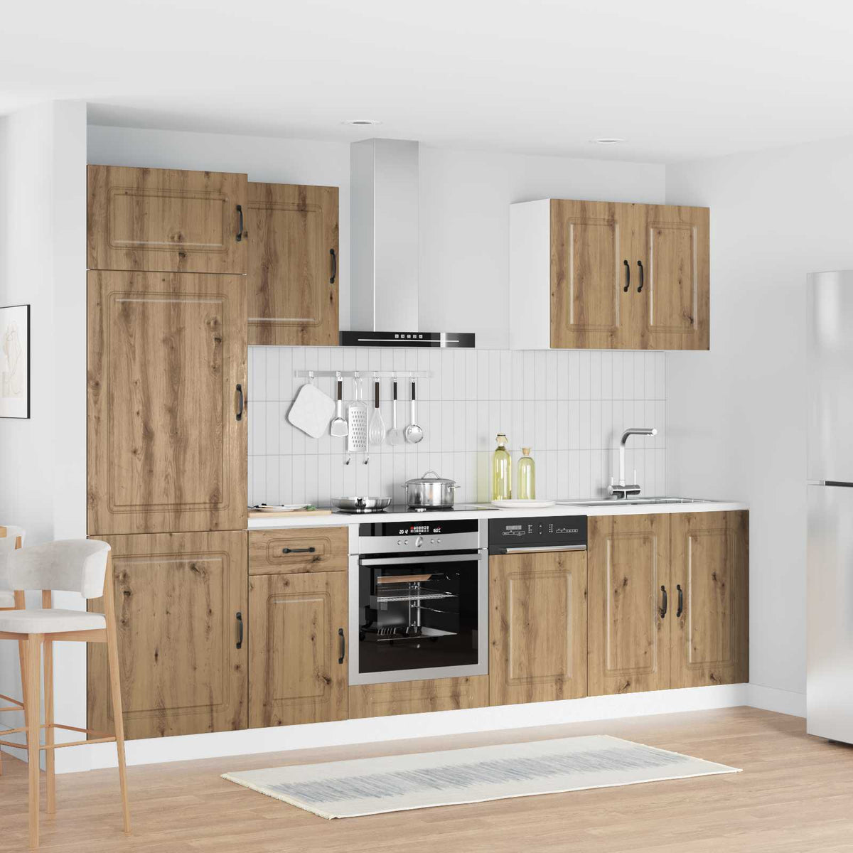 vidaXL 7 Piece Kitchen Cabinet Set "Kalmar" Artisan Oak Engineered Wood