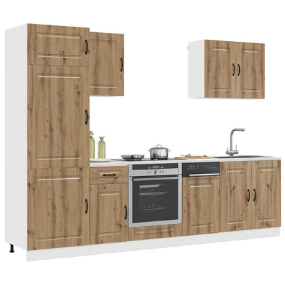 vidaXL 7 Piece Kitchen Cabinet Set "Kalmar" Artisan Oak Engineered Wood