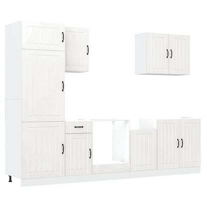 vidaXL 7 Piece Kitchen Cabinet Set Lucca White Engineered Wood
