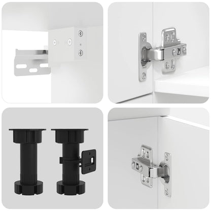 vidaXL 7 Piece Kitchen Cabinet Set Lucca White Engineered Wood