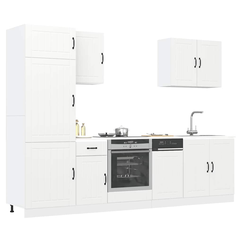 vidaXL 7 Piece Kitchen Cabinet Set Lucca White Engineered Wood