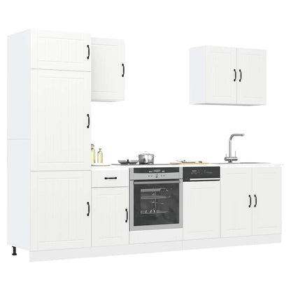 vidaXL 7 Piece Kitchen Cabinet Set Lucca White Engineered Wood