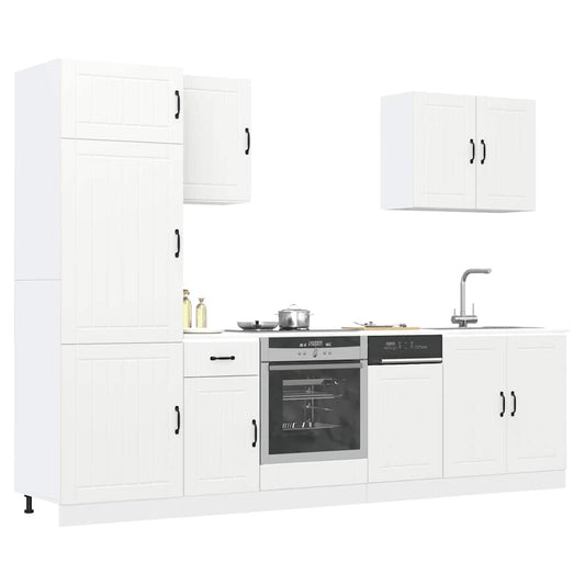 vidaXL 7 Piece Kitchen Cabinet Set Lucca White Engineered Wood