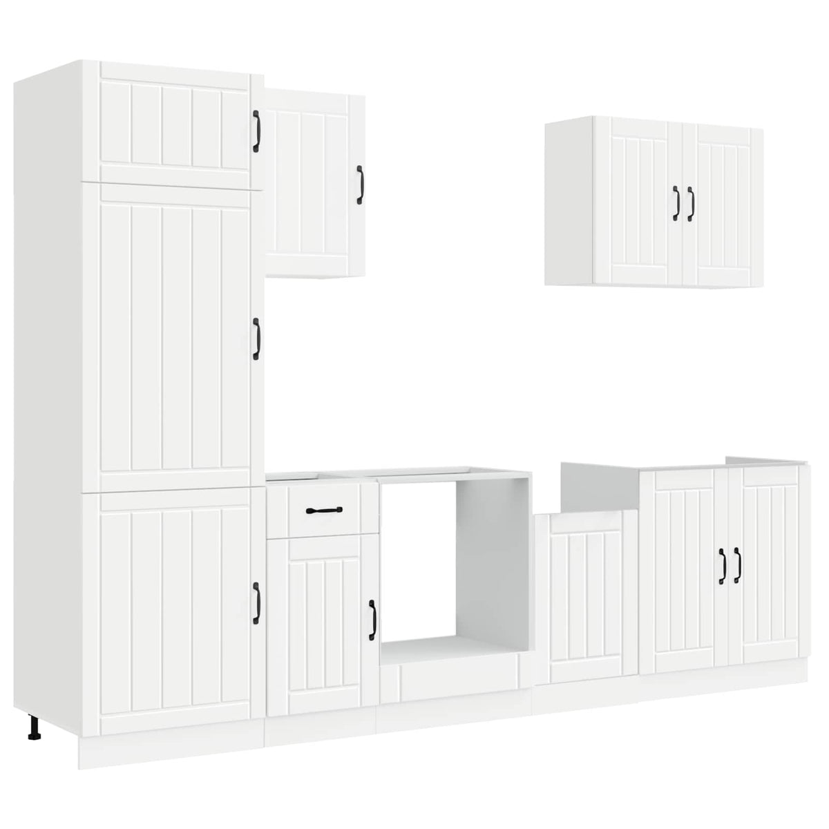 vidaXL 7 Piece Kitchen Cabinet Set "Lucca" White Engineered Wood