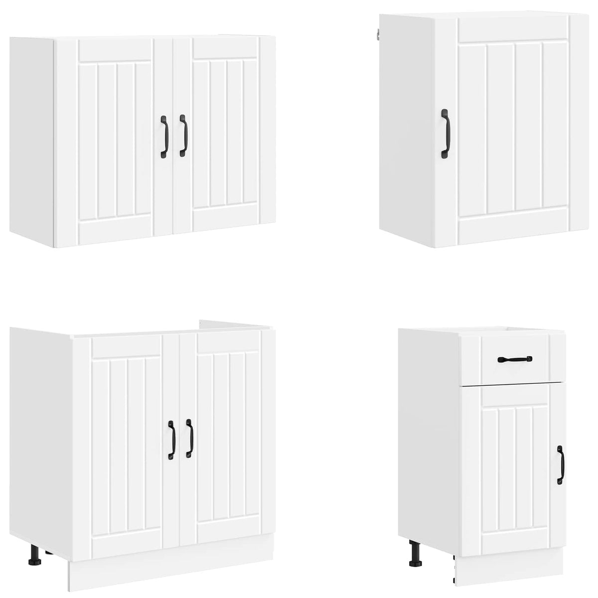 vidaXL 7 Piece Kitchen Cabinet Set "Lucca" White Engineered Wood