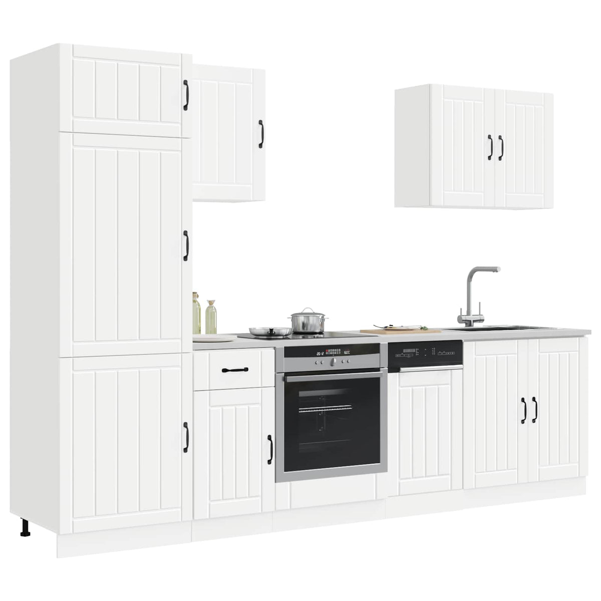 vidaXL 7 Piece Kitchen Cabinet Set "Lucca" White Engineered Wood