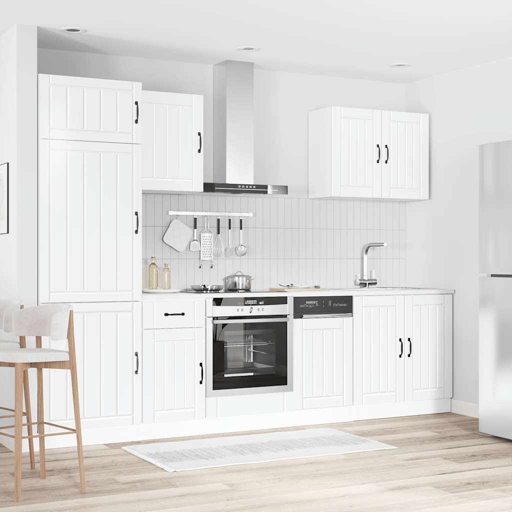 vidaXL 7 Piece Kitchen Cabinet Set "Lucca" High Gloss White Engineered Wood