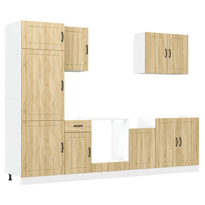 vidaXL 7 Piece Kitchen Cabinet Set Lucca Sonoma Oak Engineered Wood