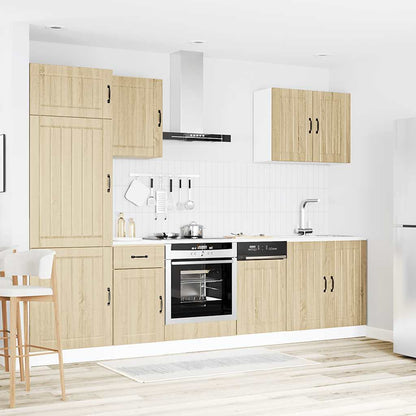 vidaXL 7 Piece Kitchen Cabinet Set Lucca Sonoma Oak Engineered Wood