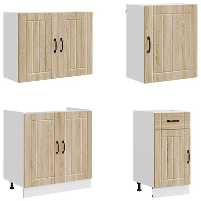 vidaXL 7 Piece Kitchen Cabinet Set "Lucca" Sonoma Oak Engineered Wood
