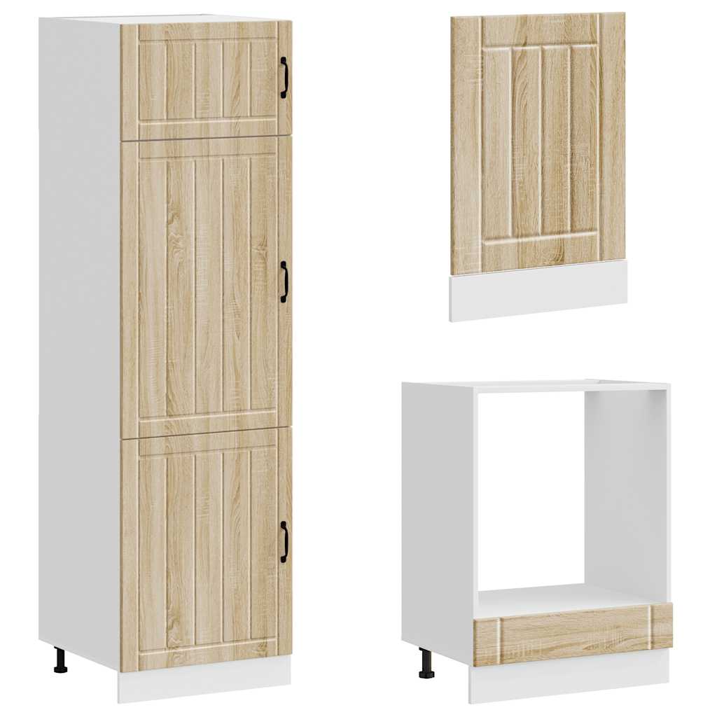 vidaXL 7 Piece Kitchen Cabinet Set "Lucca" Sonoma Oak Engineered Wood