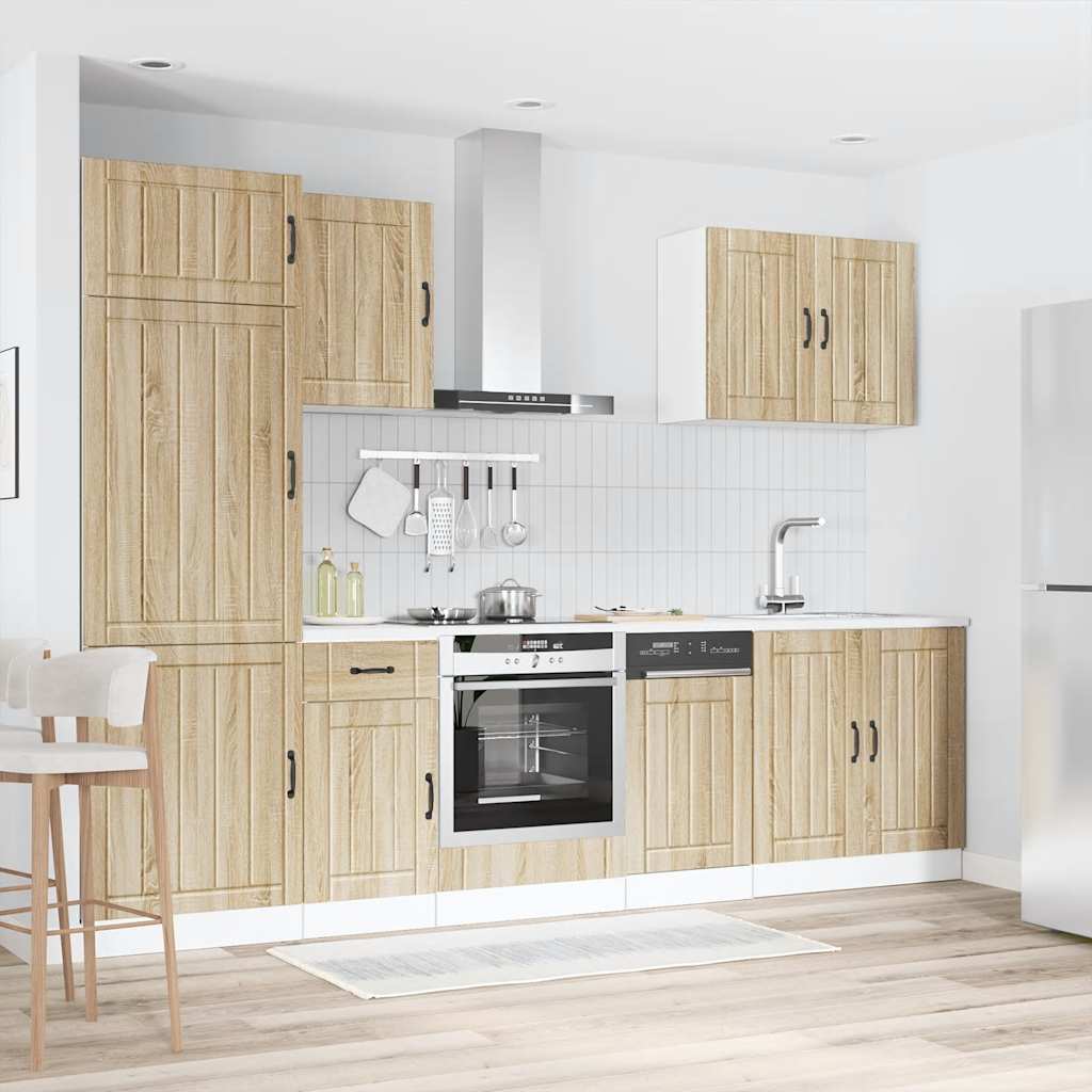 vidaXL 7 Piece Kitchen Cabinet Set "Lucca" Sonoma Oak Engineered Wood