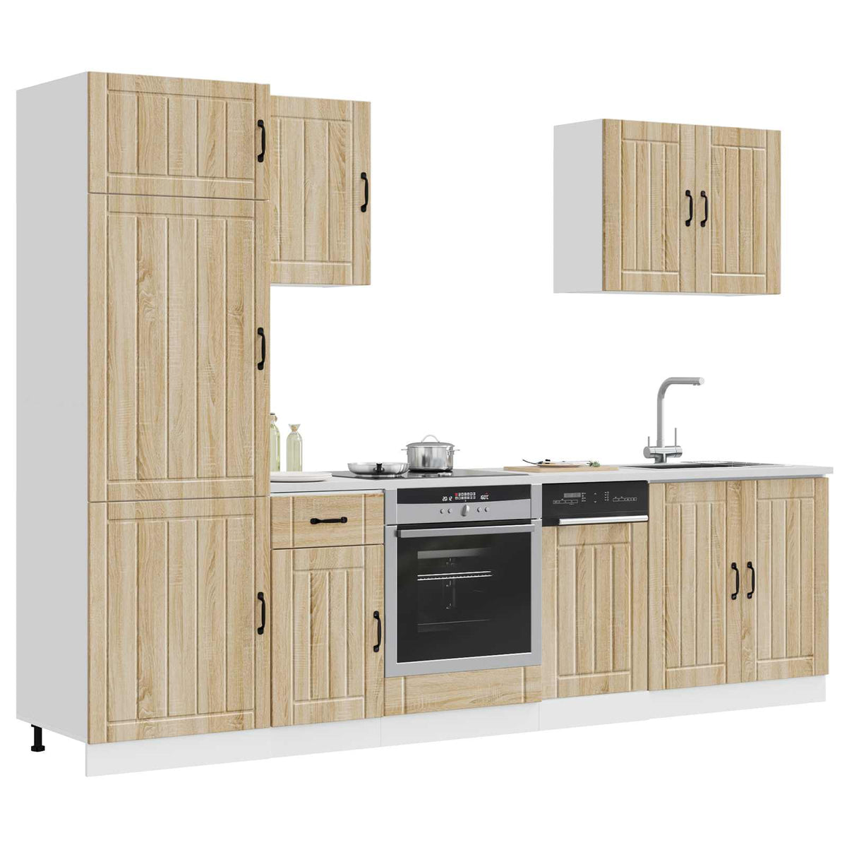 vidaXL 7 Piece Kitchen Cabinet Set "Lucca" Sonoma Oak Engineered Wood