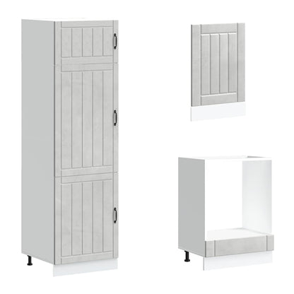 vidaXL 7 Piece Kitchen Cabinet Set Lucca Concrete Grey Engineered Wood